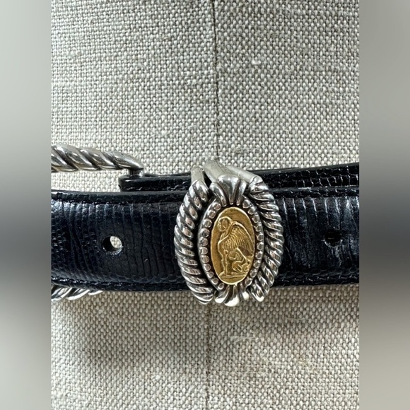 Brighton Black Belt with Gold and Silver Details 30 inch in middle max Len 35